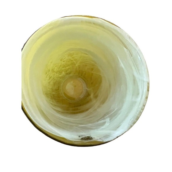 GLASBRUK SEA 8710004 Kosta Sweden Candy Tea Light Holder Yellow 4” With Box - Picture 6 of 9